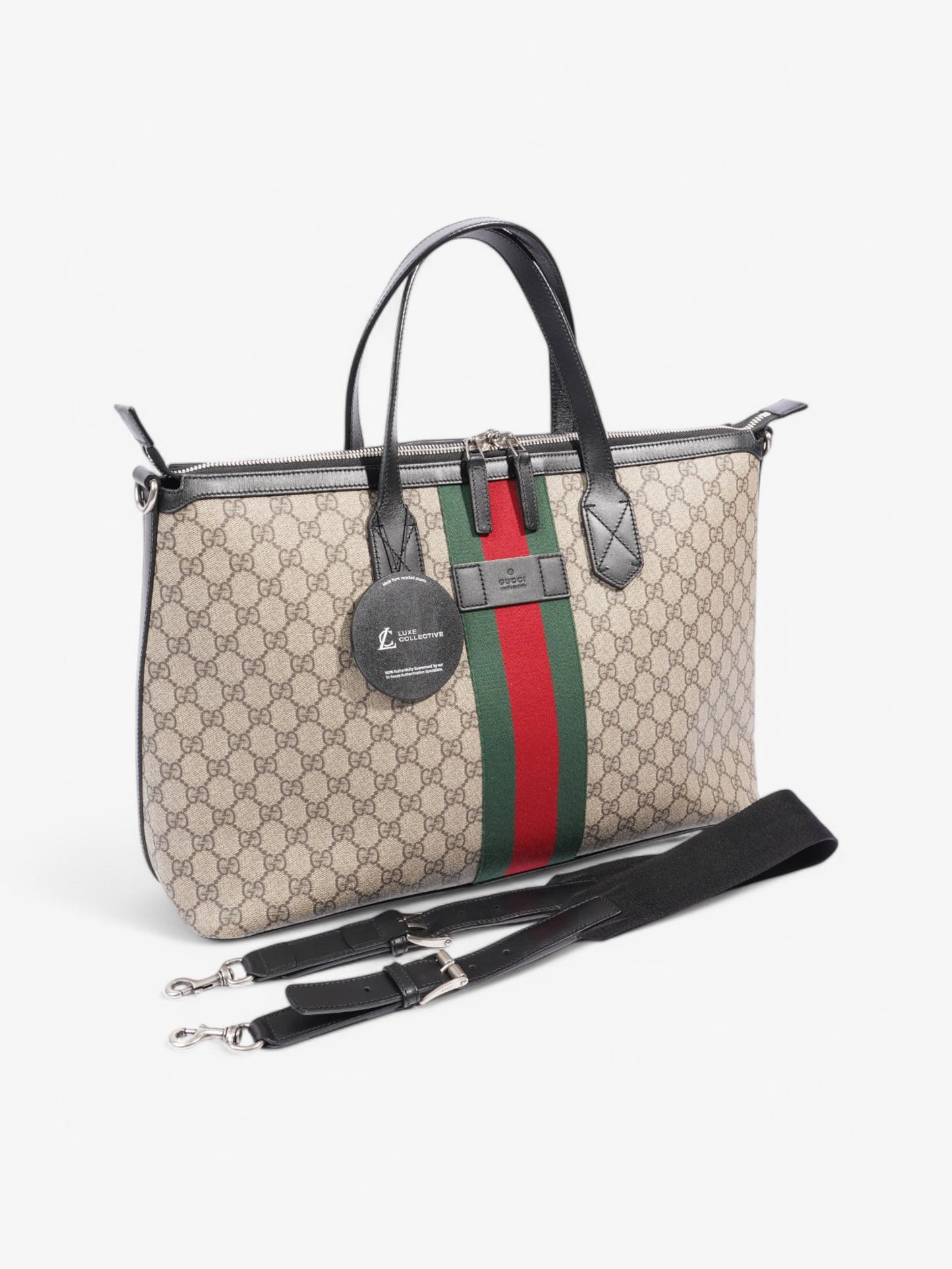Gucci Zipper Web Tote Supreme Coated Canvas