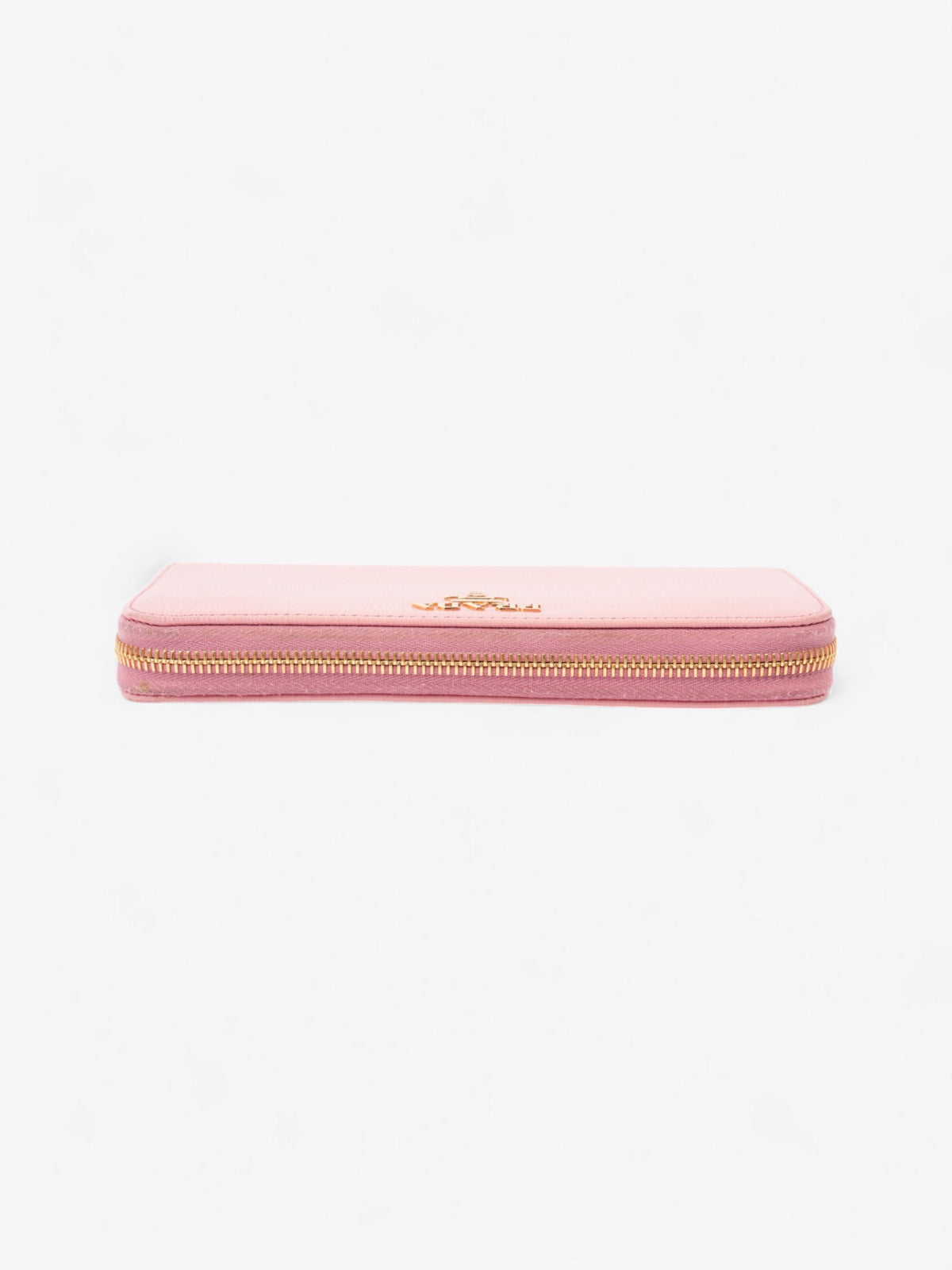 Prada Continental Wallet Pink Saffiano Leather