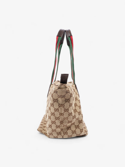 Gucci Web Handle Tote GG Supreme / Red / Green Canvas