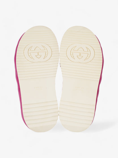 Gucci Angelina Platform Slides Pink Nylon EU 37 UK 4