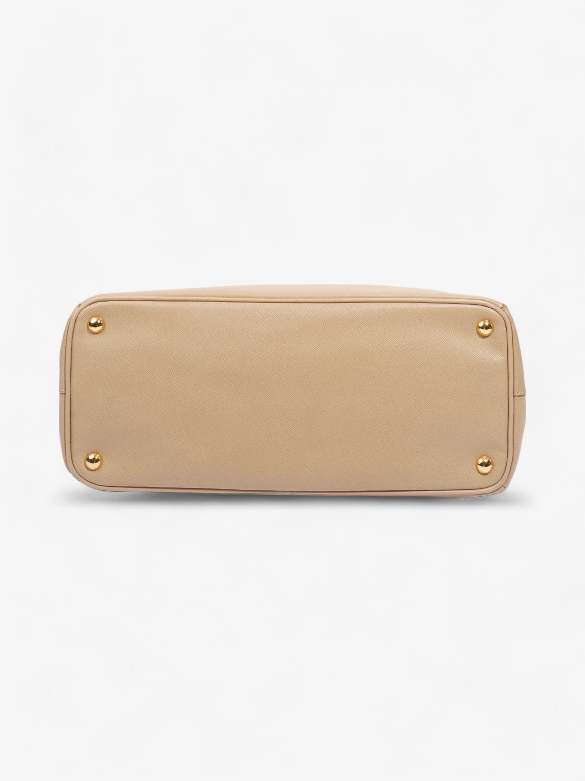 Prada Double Zip Galleria Beige Saffiano Leather