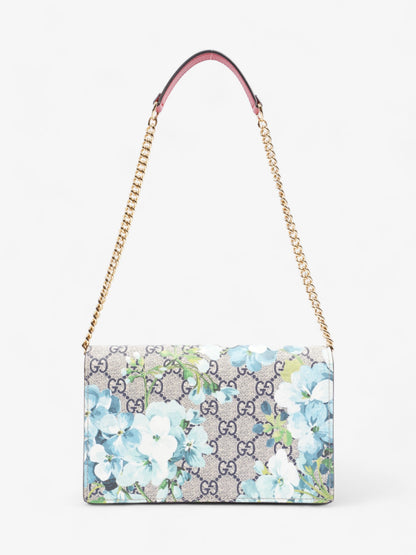 Gucci Blooms Chain Wallet GG Supreme / Blue Coated Canvas