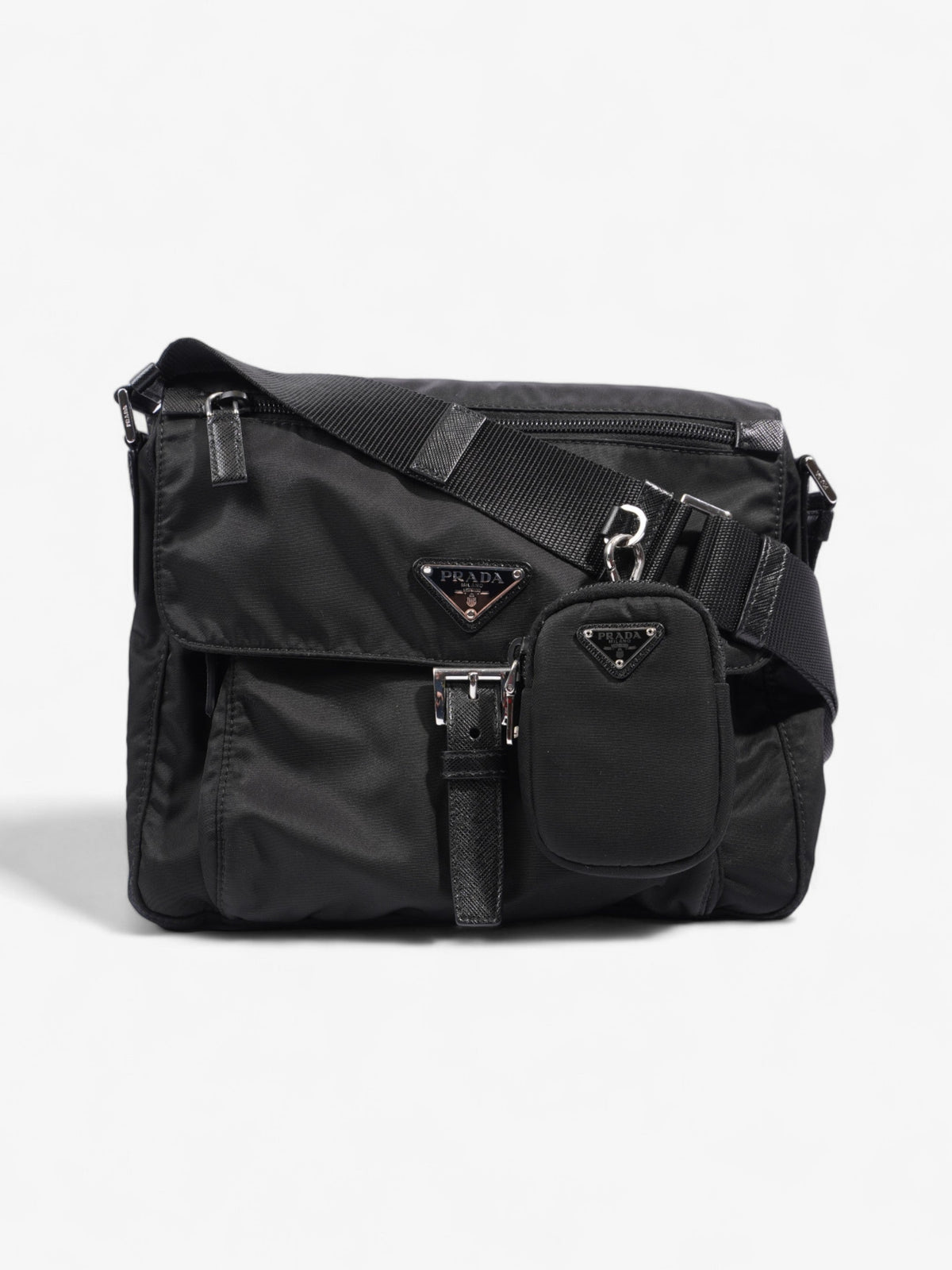Prada Tessuto Crossbody Black Re Nylon