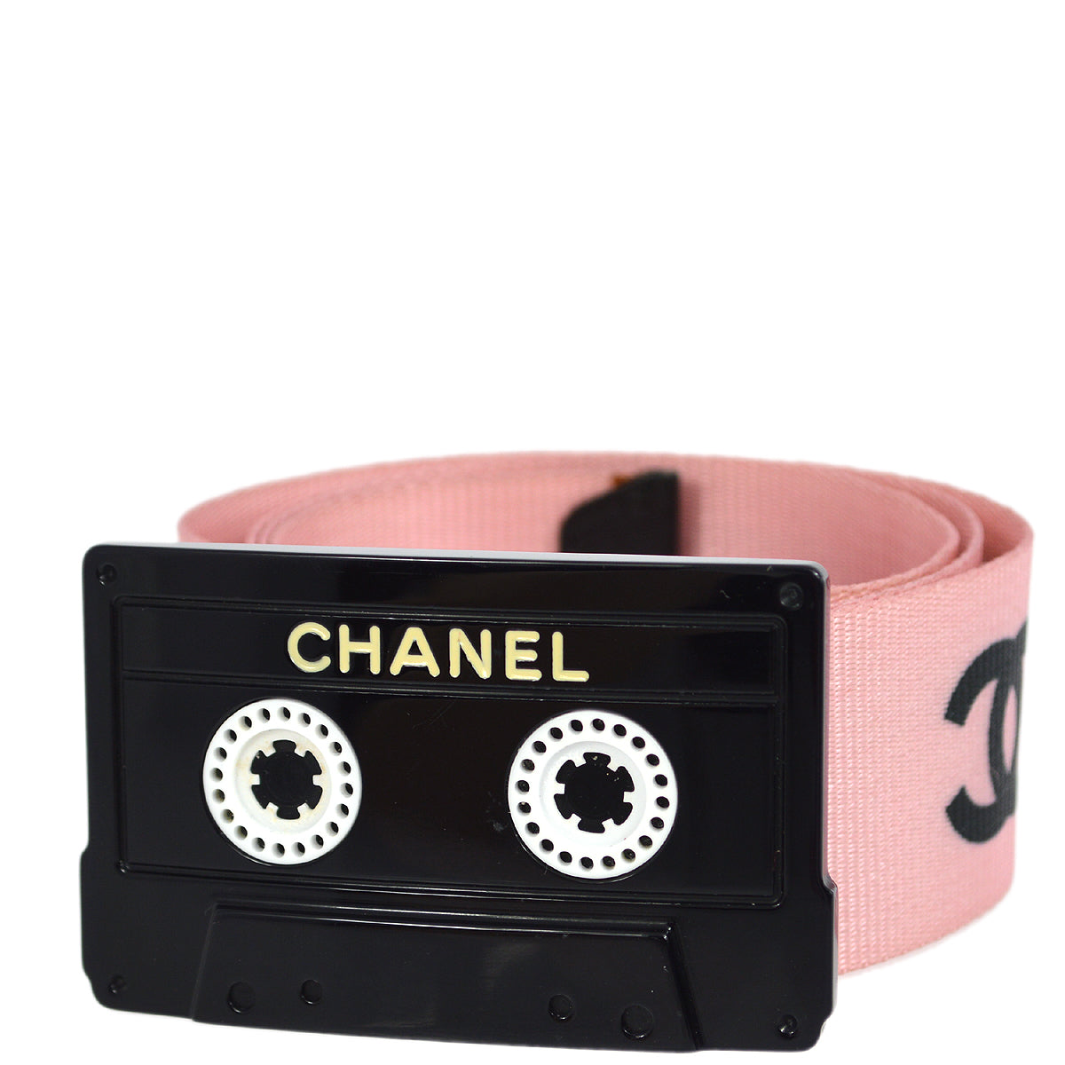 Chanel Cassette Tape Belt Pink 04P #75/30 Small