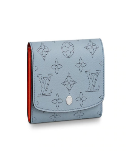 Louis Vuitton Iris Compact Wallet Mahina Bleu Horizon Pumpkin