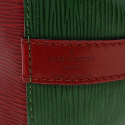 LOUIS VUITTON Epi Petit Noe Bicolor Shoulder Bag Green Red M44147 LV Auth ai476