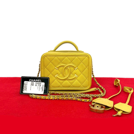 Chanel CC Filigree Caviar Skin Shoulder Bag