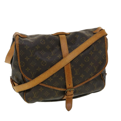 LOUIS VUITTON Monogram Saumur 35 Shoulder Bag M42254 LV Auth am3305