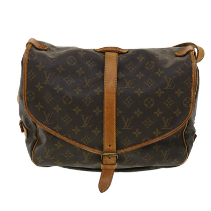 LOUIS VUITTON Monogram Saumur 35 Shoulder Bag M42254 LV Auth am3305