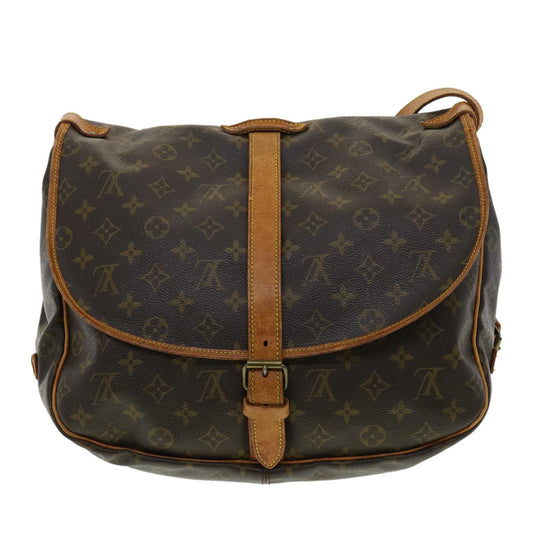 LOUIS VUITTON Monogram Saumur 35 Shoulder Bag M42254 LV Auth am3305