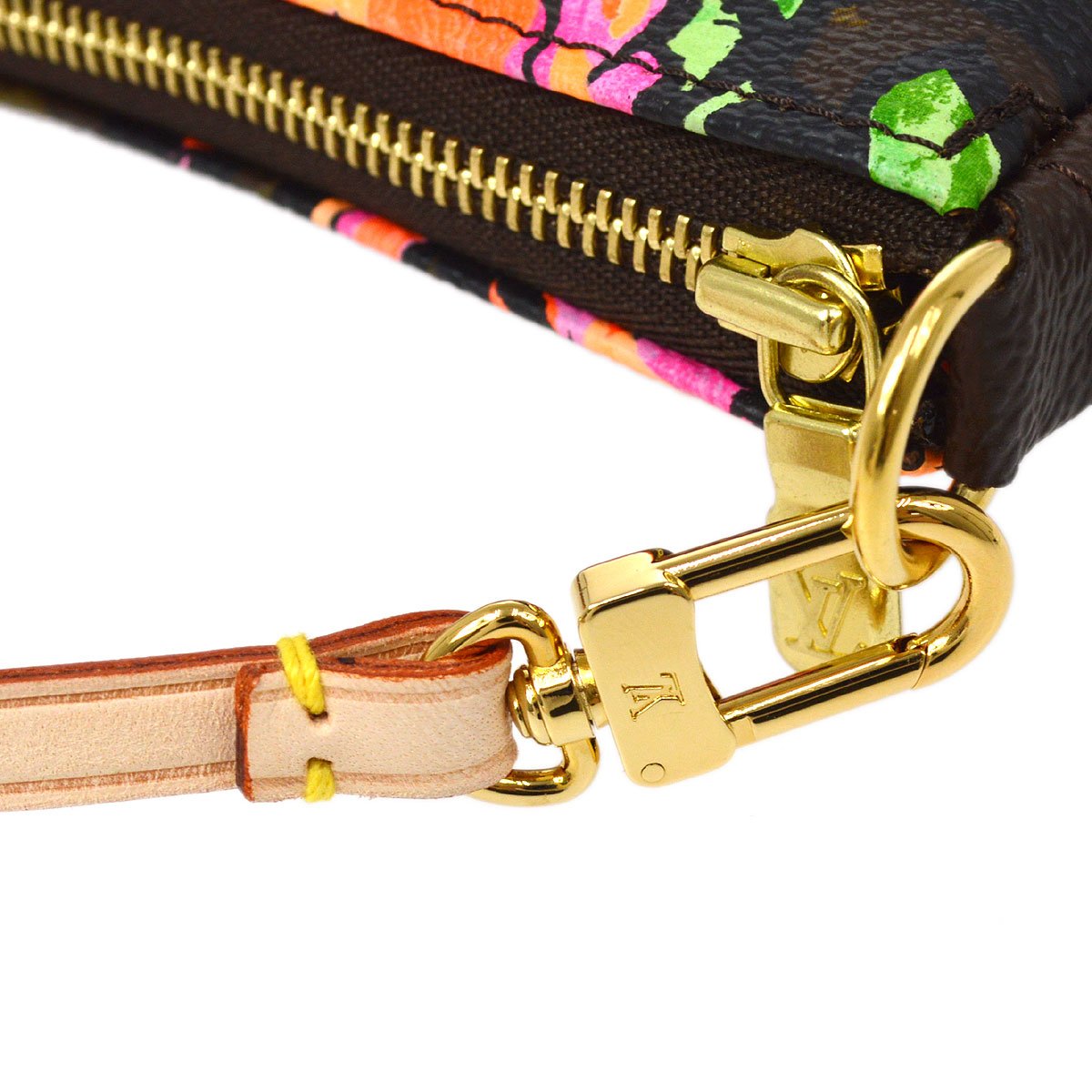 LOUIS VUITTON★ 2009 POCHETTE ACCESSOIRES MONOGRAM ROSE M48615 32849