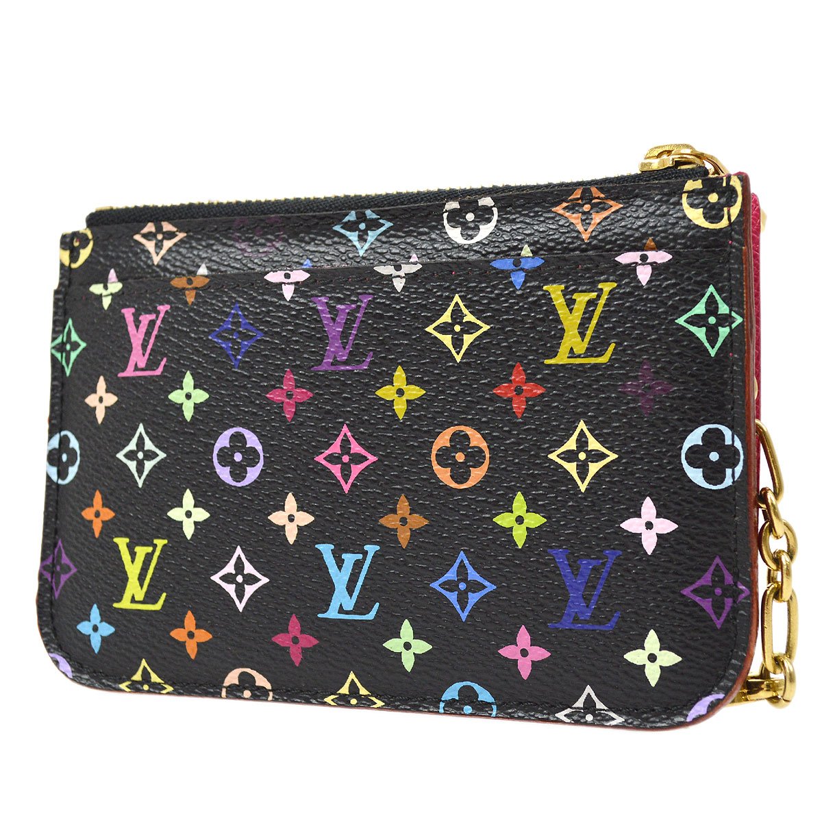 LOUIS VUITTON★ 2012 POCHETTE CLES COIN CASE MULTICOLOR M93735 ao32731