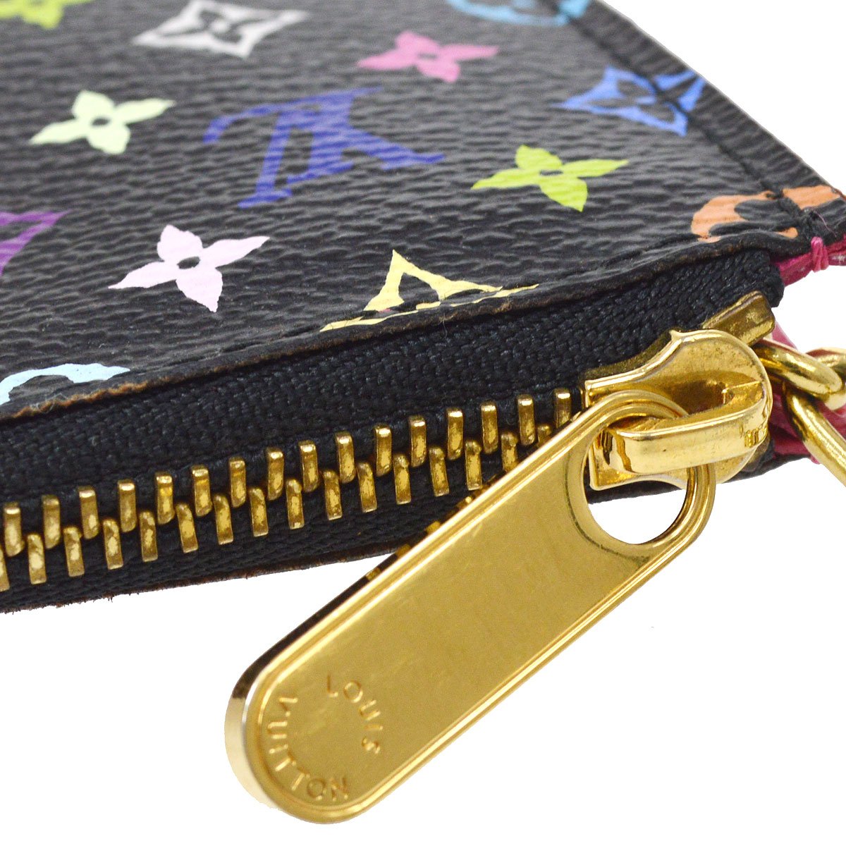 LOUIS VUITTON★ 2012 POCHETTE CLES COIN CASE MULTICOLOR M93735 ao32731