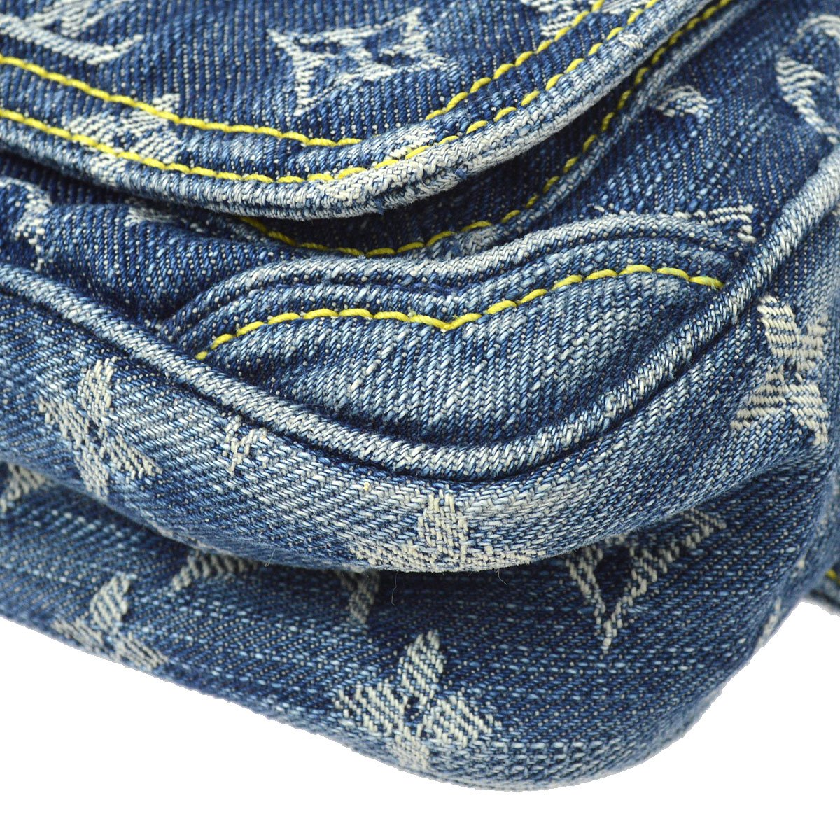 LOUIS VUITTON★ BUM BAG WAIST POUCH INDIGO MONOGRAM DENIM M95347 ao32927