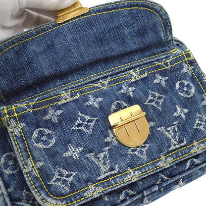 LOUIS VUITTON★ BUM BAG WAIST POUCH INDIGO MONOGRAM DENIM M95347 ao32927