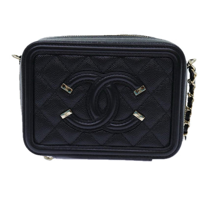 CHANEL Chain CC Figly Mini Bag Caviar Skin Black A84452 CC Auth ar11762A