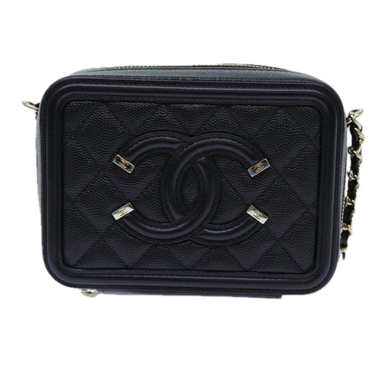 CHANEL Chain CC Figly Mini Bag Caviar Skin Black A84452 CC Auth ar11762A