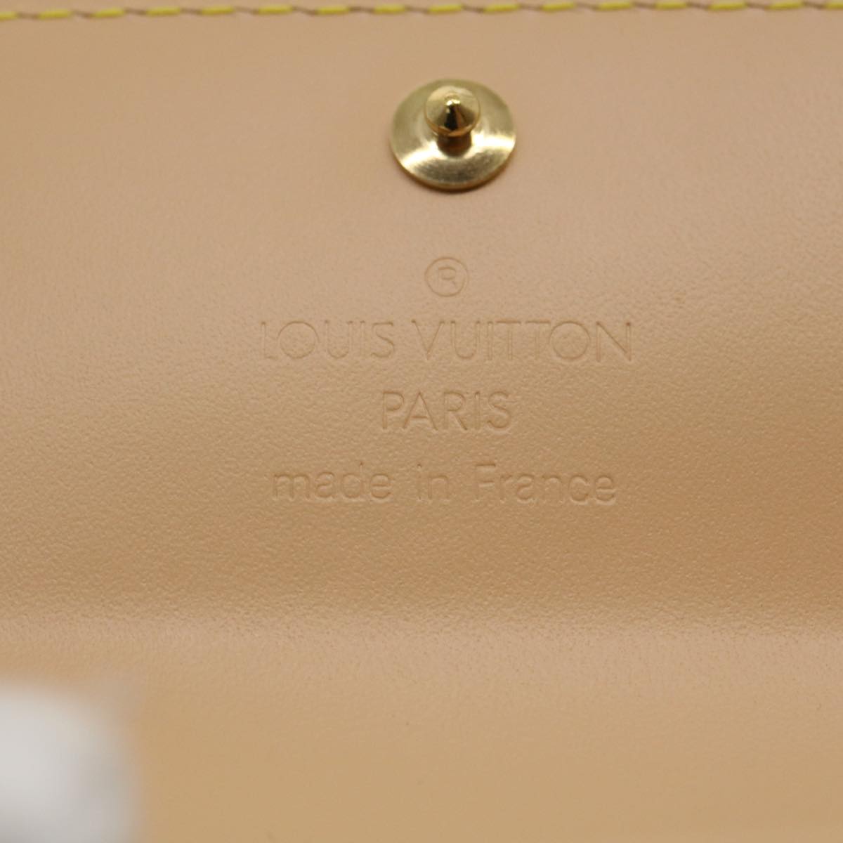 LOUIS VUITTON Multicolor Porte Monnaie Plat Coin Purse Black M92656 Auth ar6950