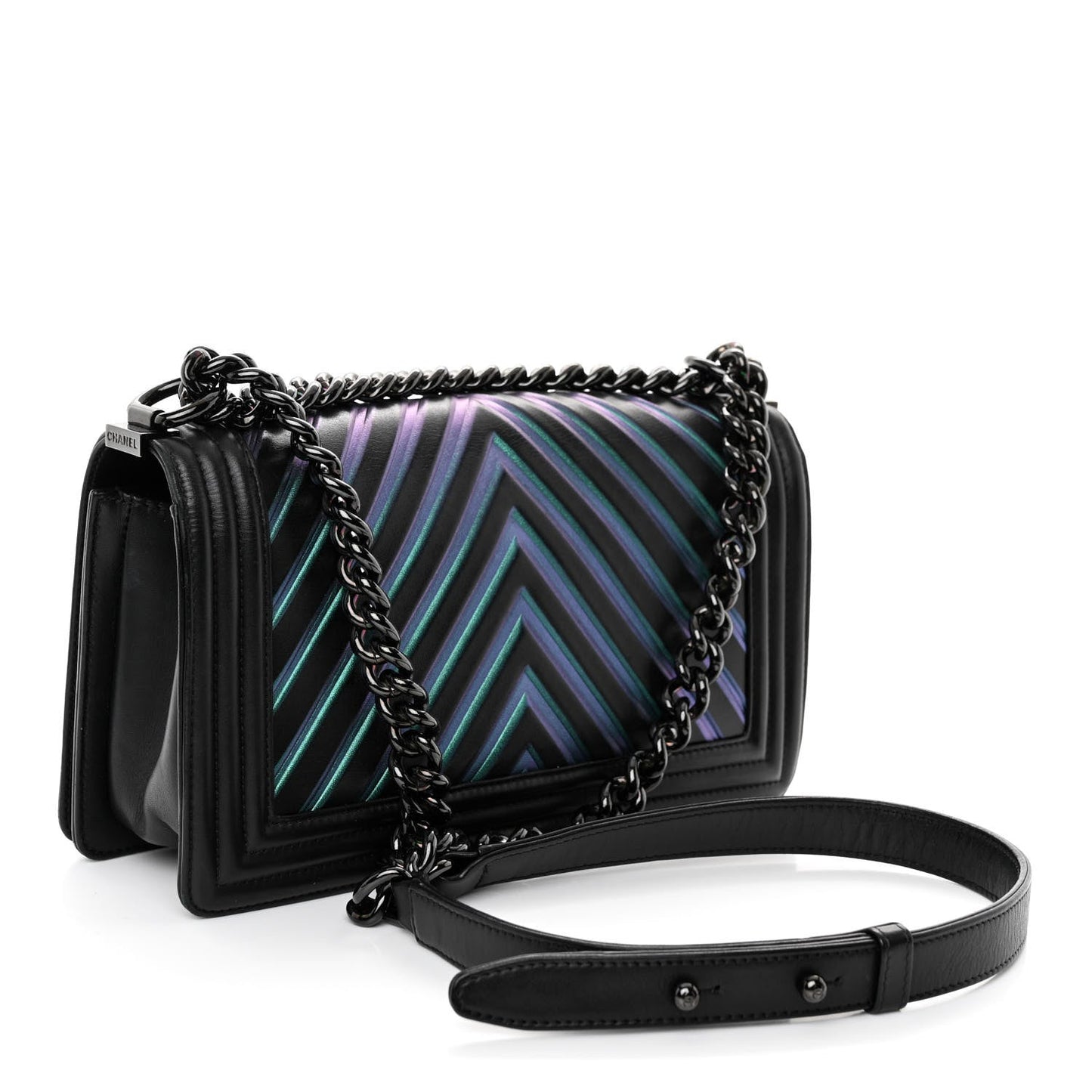 Chanel Twist Medium Leather Black Crossbody Bag