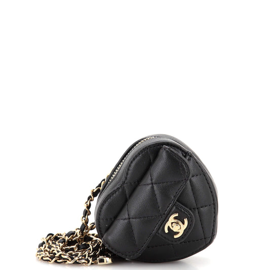 Chanel Cc In Love Heart Chain Necklace