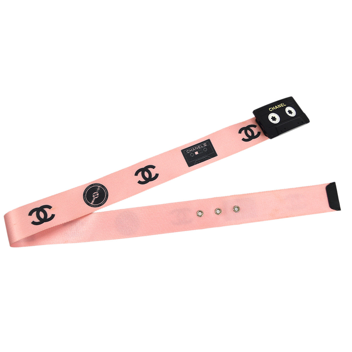 Chanel Cassette Tape Belt Pink 04P #75/30 Small