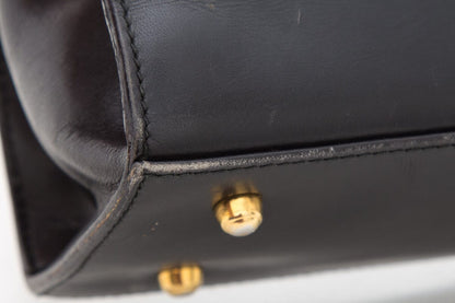 Gucci Midnight Lady Lock Leather Handbag