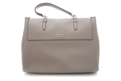 Prada Saffiano Cuir Double Turn Lock Handbag