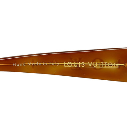 Louis Vuitton Monogram Obsession Curly Grading Lens Sun Glasses Z0028W Brown Gold Plastic  Louis Vuitton