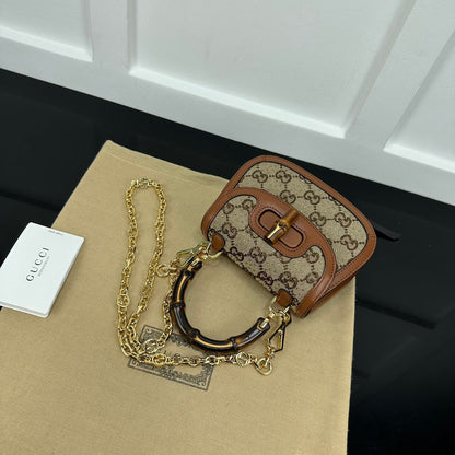BOLSA GUCCI BAMBOO 1947 PEQUENA