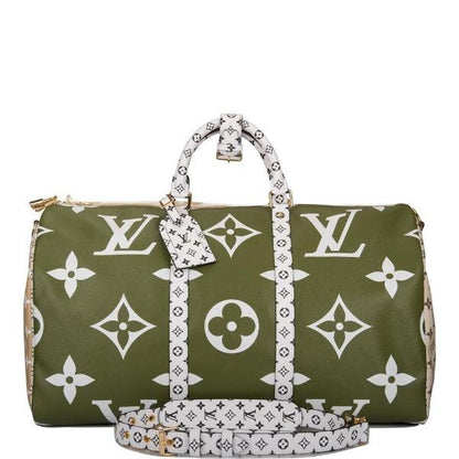 Louis Vuitton Keepall Bandouliere 50 Giant Monogram Green/Beige