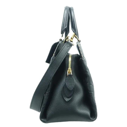 LOUIS VUITTON Vosges MM Empreinte Leather Shoulder Bag Black