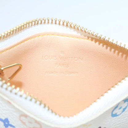 LOUIS VUITTON Monogram Multicolor Pochette Cles Coin Purse White M92655 am443b
