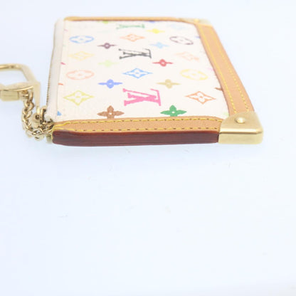 LOUIS VUITTON Monogram Multicolor Pochette Cles Coin Purse White M92655 am443b
