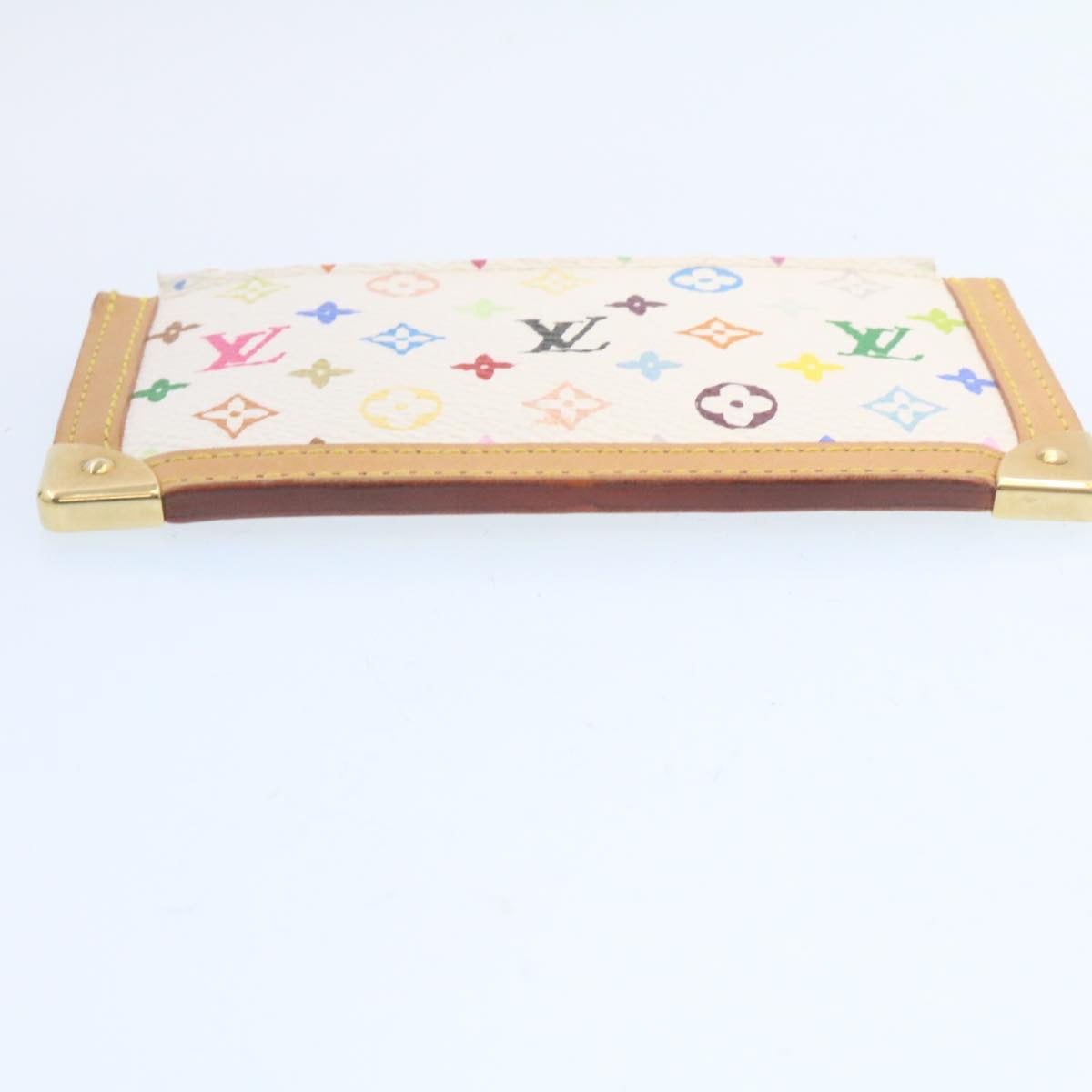LOUIS VUITTON Monogram Multicolor Pochette Cles Coin Purse White M92655 am443b