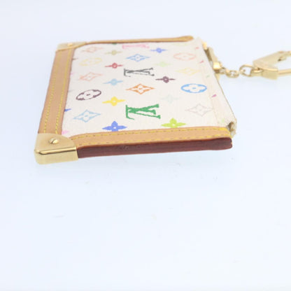 LOUIS VUITTON Monogram Multicolor Pochette Cles Coin Purse White M92655 am443b