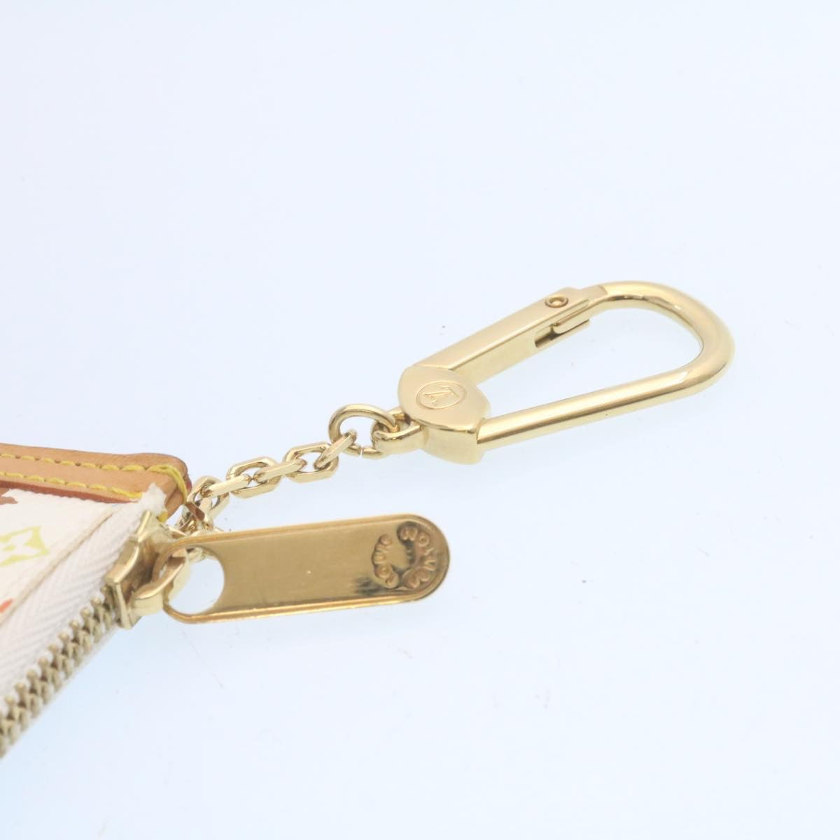 LOUIS VUITTON Monogram Multicolor Pochette Cles Coin Purse White M92655 am443b