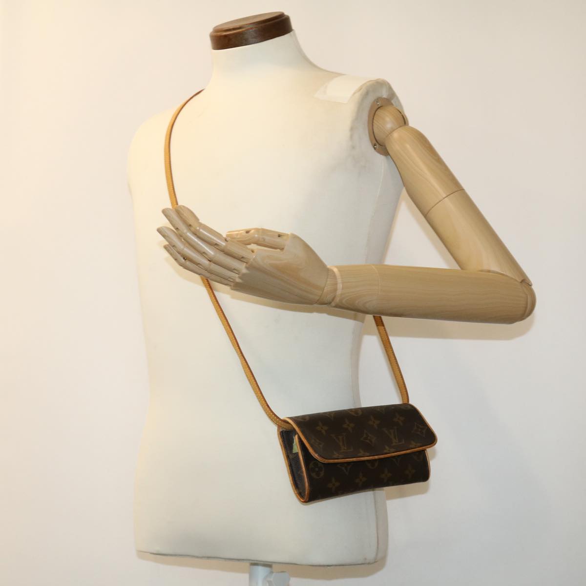 LOUIS VUITTON Monogram Pochette Twin PM Shoulder Bag M51854 LV Auth bs1611