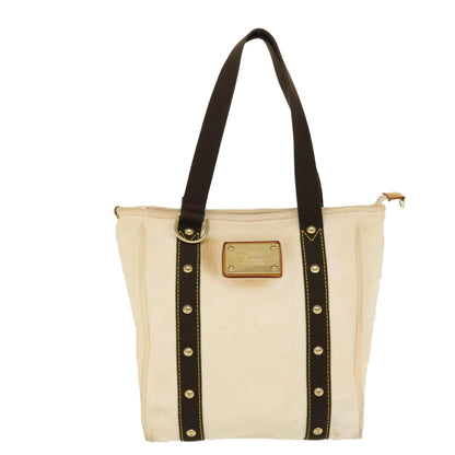 LOUIS VUITTON Antheia Cabas MM Tote Bag Canvas Brown M40036 LV Auth bs4483