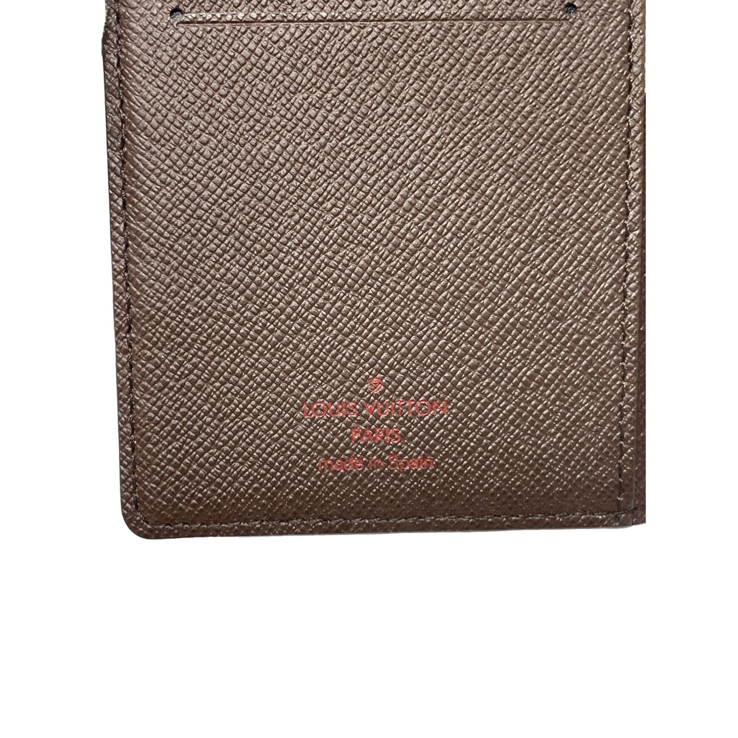LOUIS VUITTON Louis Vuitton Damier Ebene Agenda Pocket Cover - Brown