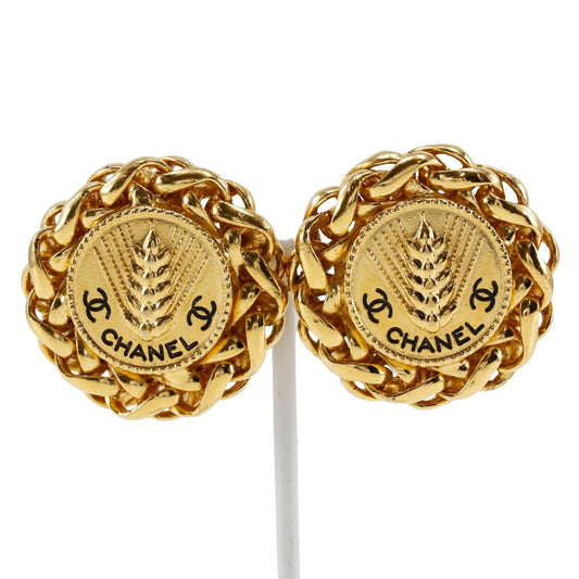 Chanel Chanel Coco Mark Earrings Logo   G   1988 23  50.0g COCO Mark
