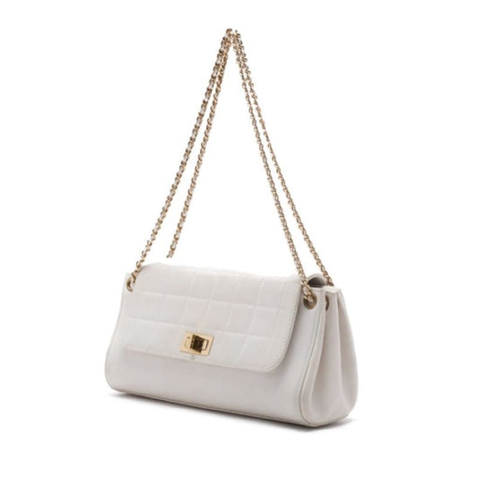 CHANEL Chocolate Bar 2.55 Lock Chain Shoulder  White (Gen Gold ) Shoulder Bag Mini Shoulder Bag  Bag Hybrid ? Ship? Himalan Online