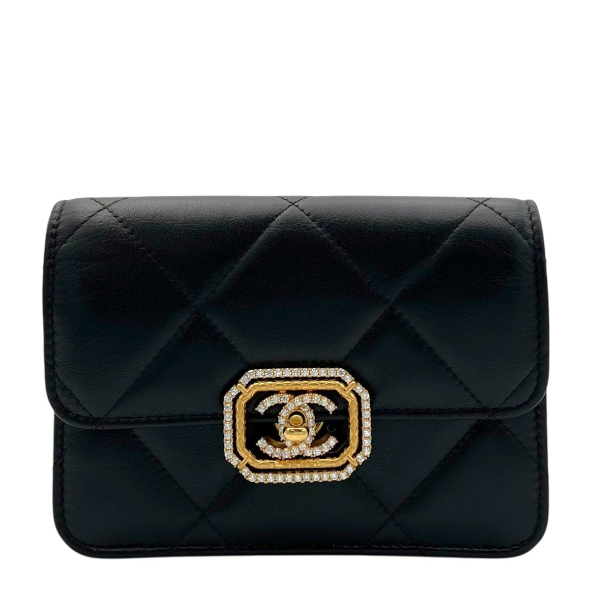 Chanel CC Clutch Black in Lambskin, Gold hardware S2411-002521CH