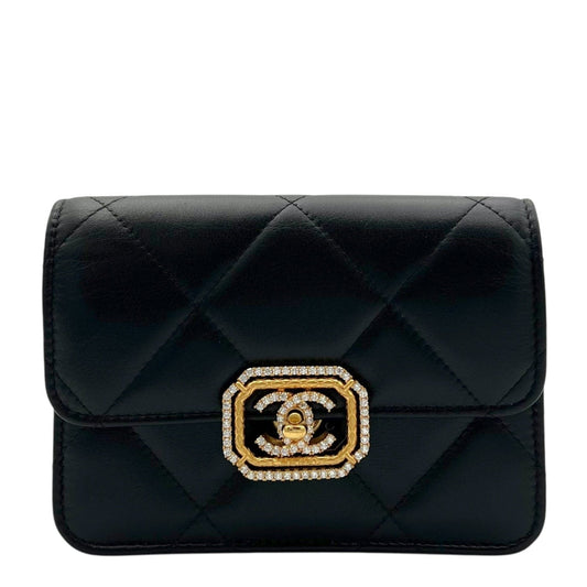 Chanel CC Clutch Black in Lambskin, Gold hardware S2411-002521CH