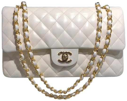 Chanel Flap Medium Caviar Leather Gold Shoulder Bag
