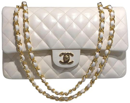 Chanel Flap Medium Caviar Leather Gold Shoulder Bag