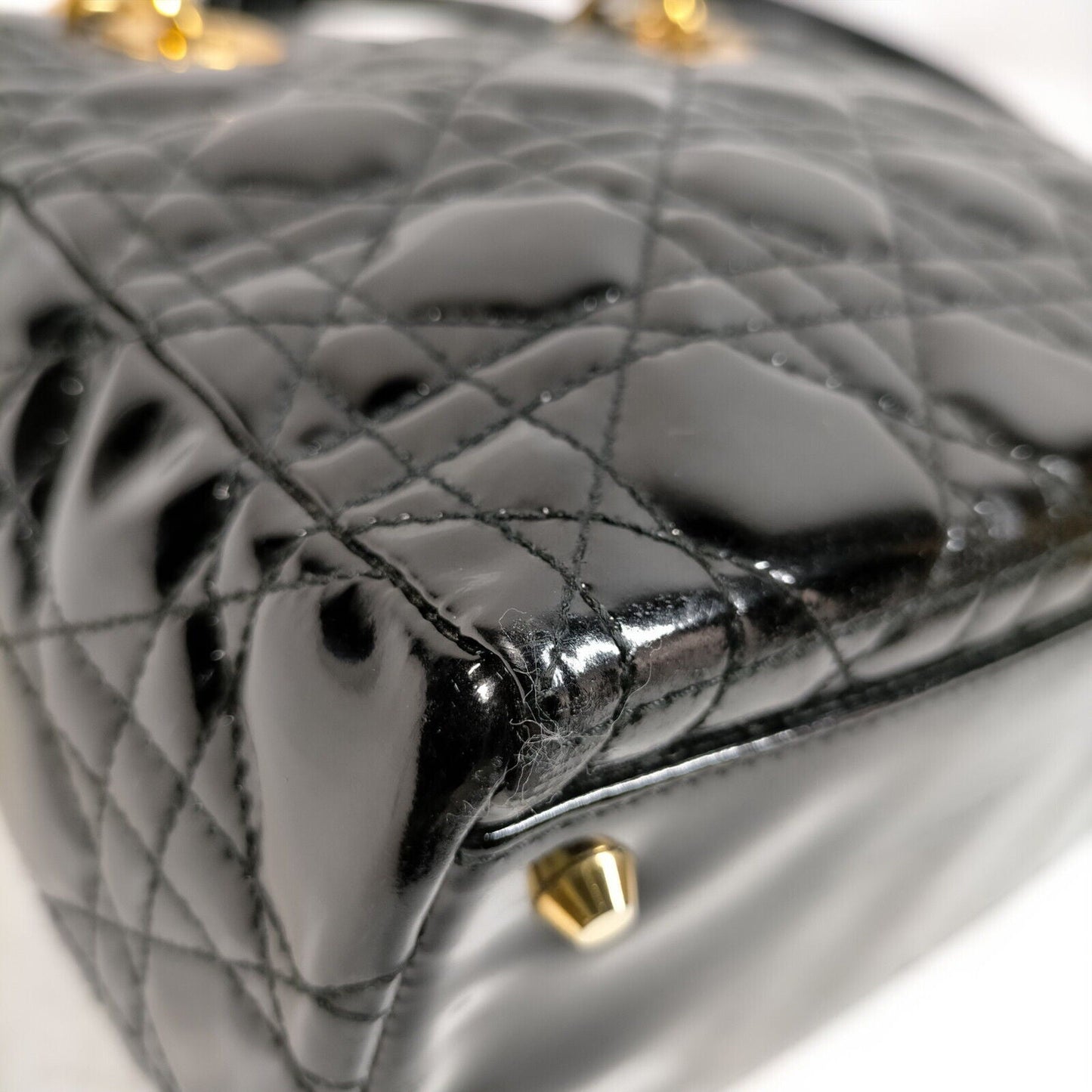 Christian Top quality Dior Black Enamel Hand Bag