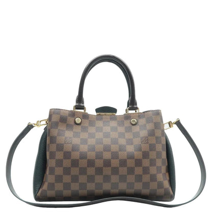 LOUIS VUITTON Brittany Damier Ebene Shoulder Bag Brown