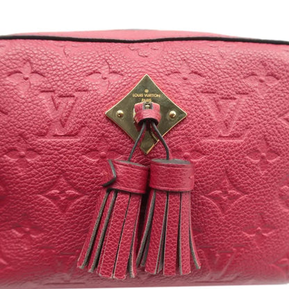 LOUIS VUITTON Saintonge Monogram Empreinte Leather Crossbody Bag Red