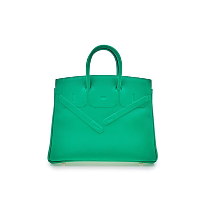 Hermes Birkin 25 Shadow Bag Menthe Swift Leather