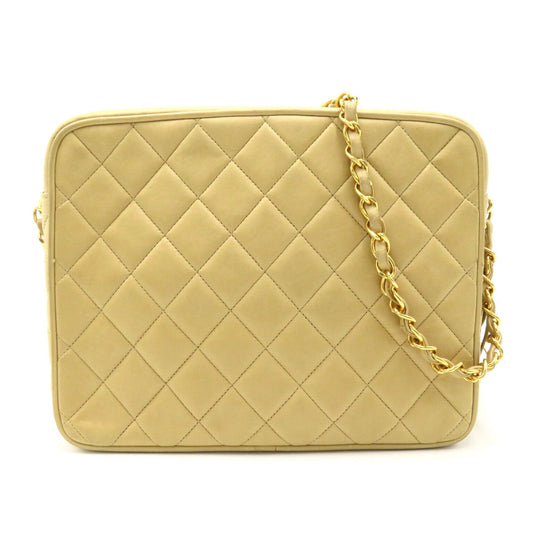 CHANEL Chain Shoulder Bag  Fringes  Beige Ladies Shoulder Bag